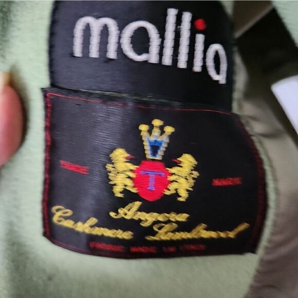 Pea Green Vintage 60s Cashmere Lambswool Peacoat Button Front Size XL - Picture 6 of 12